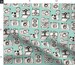 Cameras Fabric - Vintage Cameras - Pale Turquoise Custom Fabric By Andrea Lauren - Cameras Cotton Fabric by the Yard with Spoonflower 