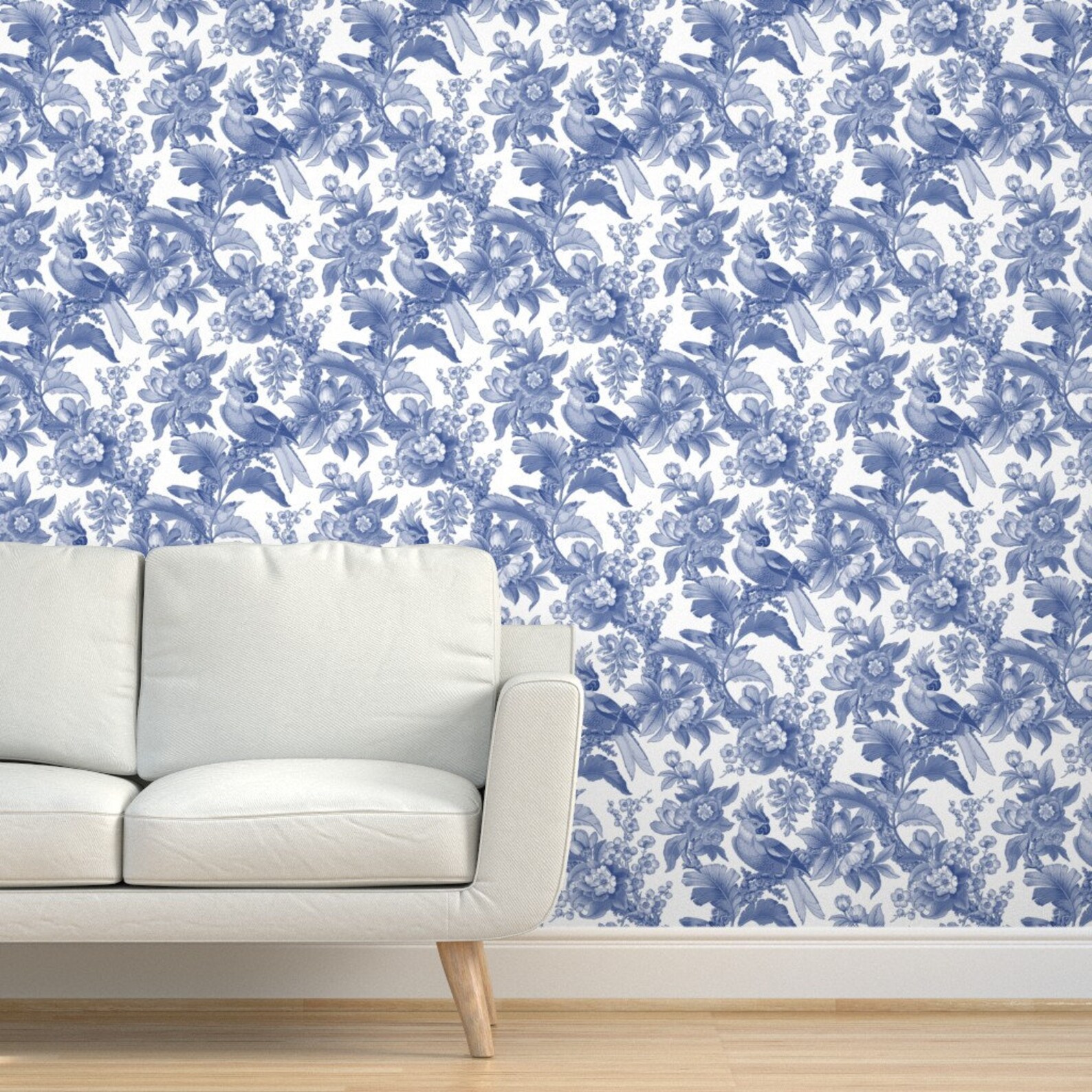 Chinoiserie Wallpaper Edwardian Parrot by Peacoquettedesigns - Etsy