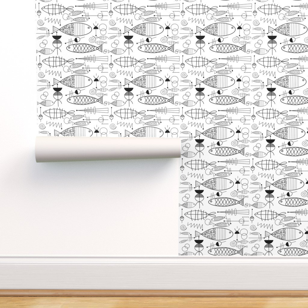 Mid Century Mod Wallpaper Mcm Fish By Hot4tees Bgyahoo Com Etsy