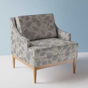 Tissu d&#39;ameublement feuilles - Ikat vignes dans des couleurs neutres par vo_aka_virginiao - Tissu de papier peint vignes gris par mètre avec cuillère