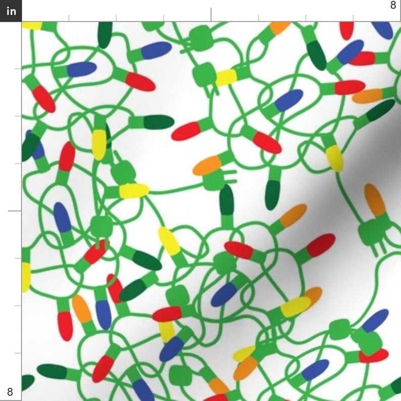 Multicolor Lights Fabric Christmas Holiday Tangled Knot by Etsy