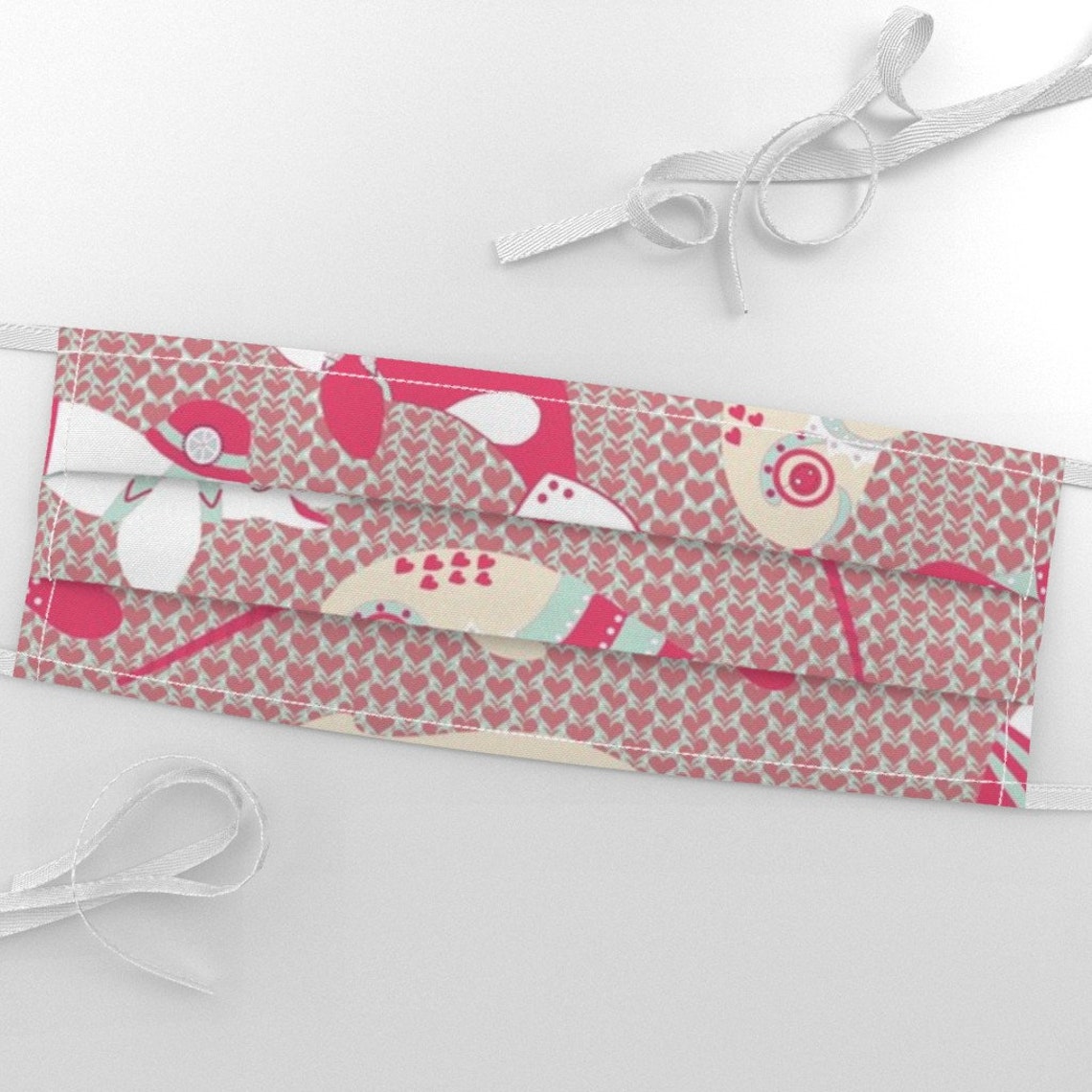 Pink Whale Fabric Kawaii Steampunk Whales 2 by Eclectic Etsy