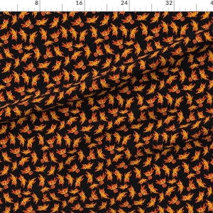 Orange Halloween Owls Fabric Halloween Owls By Heidikenney Spooky Halloween Owl Cotton Fabric By The Yard With Spoonflower zdjęcie 3