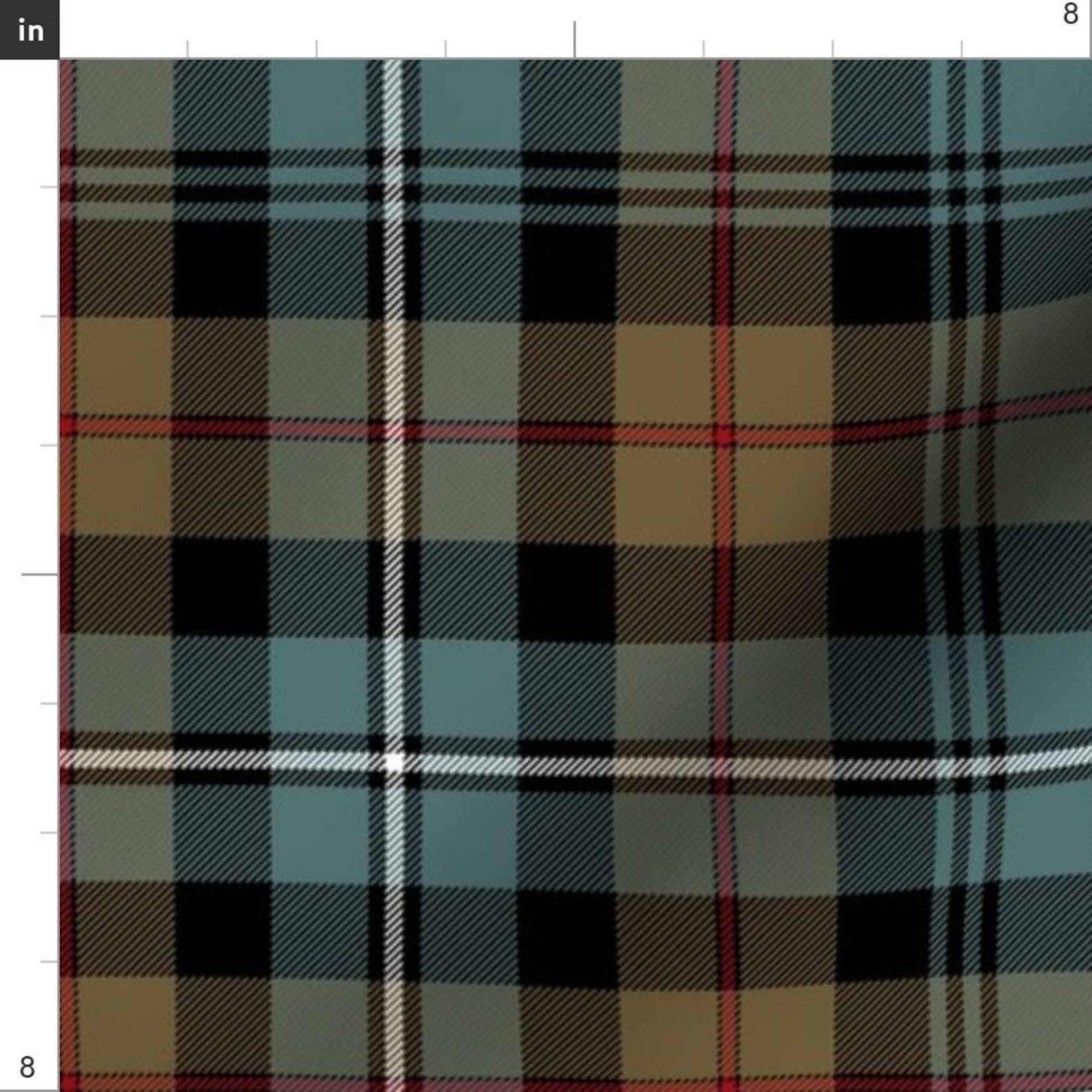 One Two Tartan Plaid Fabric Robertson Hunting Tartan 1 Etsy