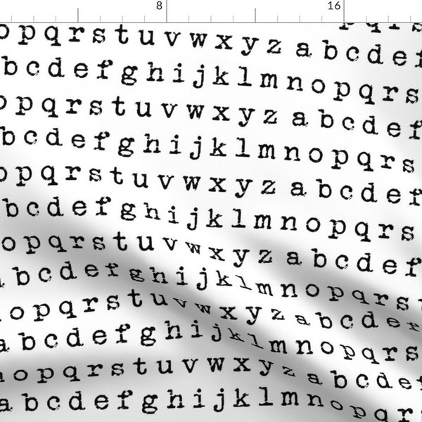 Typewriter Fabric Etsy