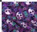 Skull Fabric - Flowers And Skulls By Elladorine - Skull Flowers Blue Purple White Bones Boho Cotton Fabric By The Yard With Spoonflower 