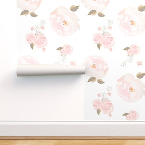 Removable Water-Activated Wallpaper Roses Red Black Flowers Florals Fashion
