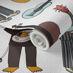 Nursery Wallpaper - Amazing Animal Alphabet Band By Andrea Lauren- Gender Neutral Room Removable Self Adhesive Wallpaper Roll by Spoonflower image 3