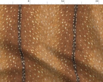 Fawn Fabric - Deer Hide In Spring Fawn By Willowlanetextiles - Fawn Cotton Fabric By The Yard With Spoonflower