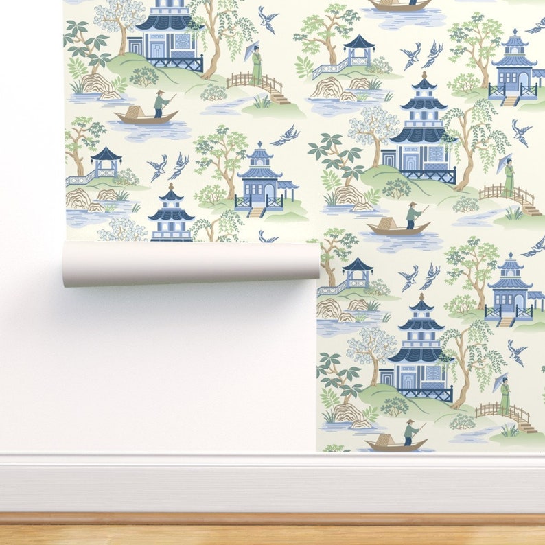 Chinoiserie Wallpaper Chinoiserie by Barbarapixton Etsy