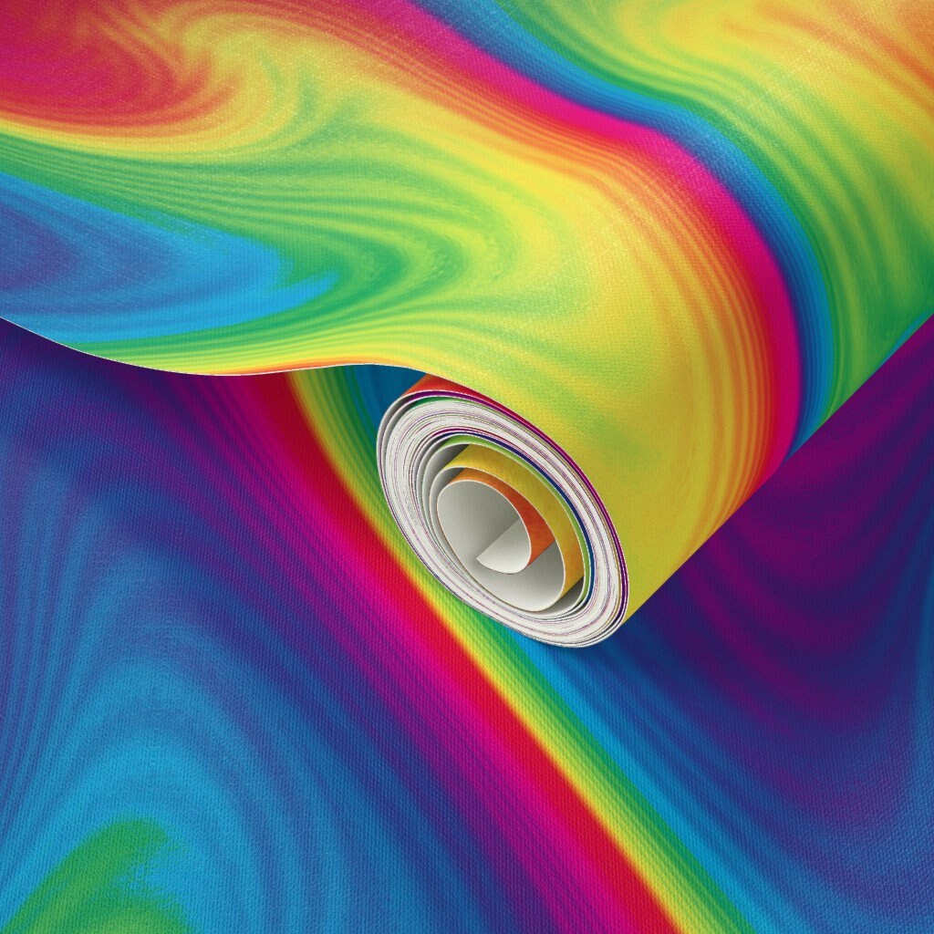 Rainbow Wallpaper Jumbo Rainbow Flame by Weavingmajor Tie - Etsy