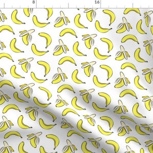 Yellow Bananas Fabric - Bananas By Littlearrowdesign - Summer Fruit Bananas Cotton Fabric By The Yard With Spoonflower