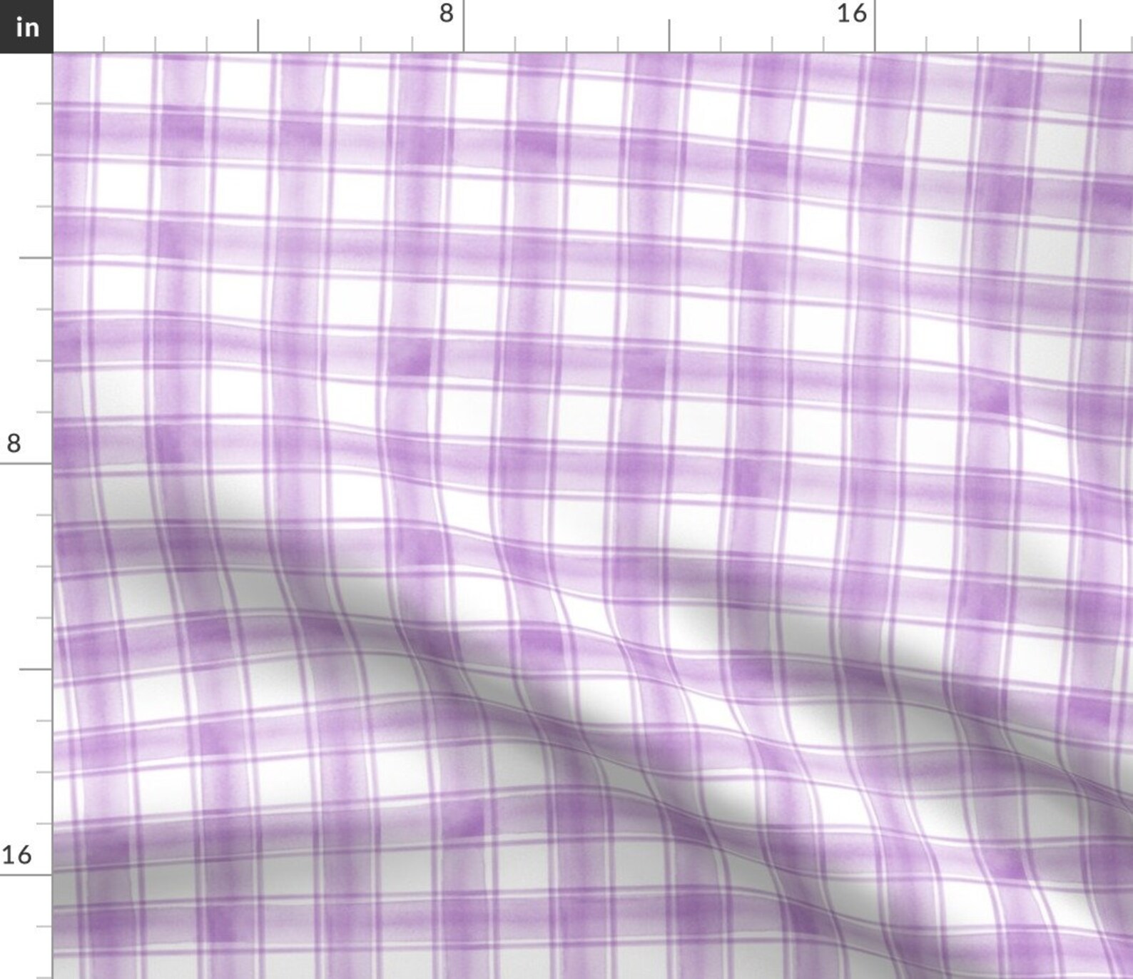 Purple Plaid Fabric Watercolor Plaid Purple Double by Etsy
