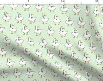 Duck Nursery Decor Fabric - Duck By Artistic Visual Designer - Duck Cotton Fabric By The Yard With Spoonflower