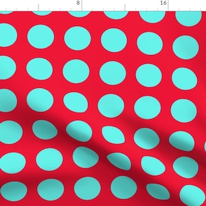 Polka Dot Minky Fabric By The Yard Turquoise