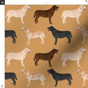 Labrador Retriever Dogs- Yellow Lab Chocolate Lab Black Lab Labrador Fabric By Petfriendly - Dog Cotton Fabric by the Yard with Spoonflower image 3