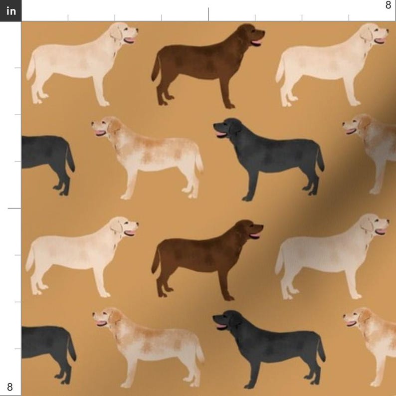 Labrador Retriever Dogs- Yellow Lab Chocolate Lab Black Lab Labrador Fabric By Petfriendly - Dog Cotton Fabric by the Yard with Spoonflower image 3