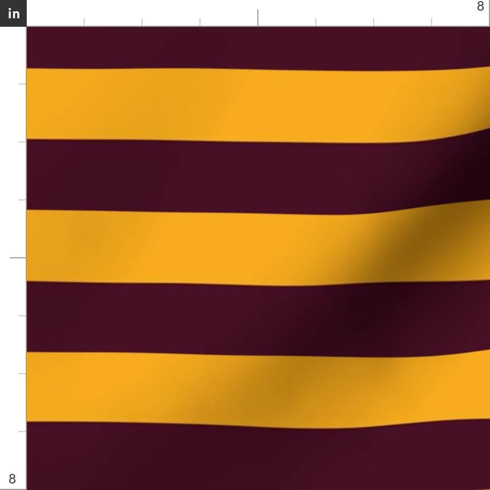 Stripe Fabric - Maroon Gold Stripe by Littlearrowdesign - Stripe Maroon ...