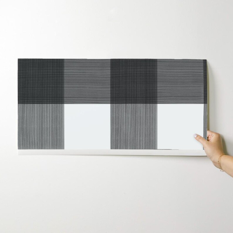 Buffalo Check Wallpaper - Black 6" Buffalo Plaid By Danika Herrick - Custom Printed Removable Self Adhesive Wallpaper Roll by Spoonflower image 9