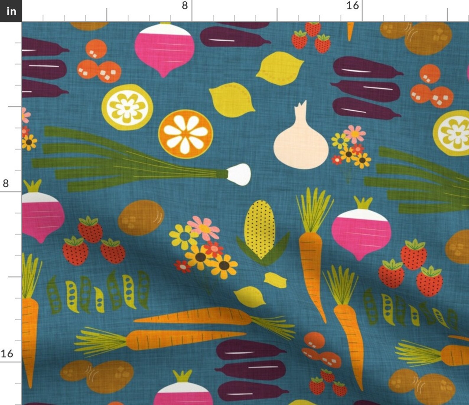 Vegetable Garden Fabric Vegetable Herb Gardens By Etsy Italia