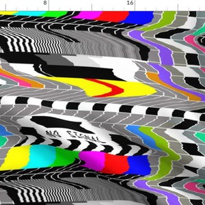 Test Patterns Fabric - TV Test Multi Colors Analogue Retro Reception Resolution Ante By Ravene - Cotton Fabric By The Yard With Spoonflower