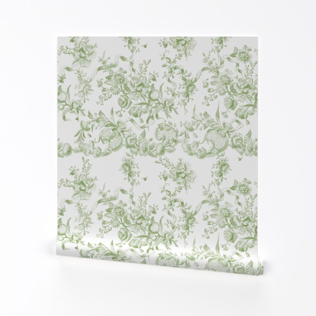 Victorian Toile Removable Peel and Stick Wallpaper - Romantic Rococo ...