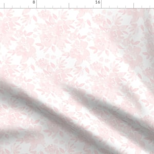 Soft Blush Floral Fabric - Pretty Peonies by indybloomdesign - Pink Botanical Garden Bloom Meadow Fabric by the Yard by Spoonflower