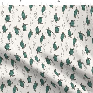 Turtles Fabric - Sea Turtles / Ocean Nautical Summer Kids Turtles Reptiles Railroaded By Andrea Lauren - Turtles Fabric with Spoonflower