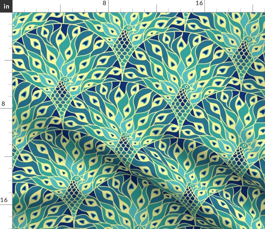 Peel-and-Stick Removable Wallpaper Blue Peacock Abstract Feathers Svetlana Peel-and-Stick Removable Wallpaper Blue Peacock Abstract Feathers Svetlana