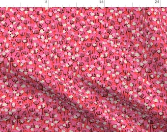 Wildflowers Fabric - Bazaar Fete Blossom by holli_zollinger - Garden Botanical Prairie Abstract Leaves Fabric by the Yard by Spoonflower