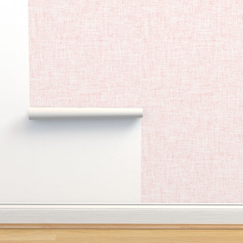 Herringbone Wallpaper Jumbo Scale Watercolor Pink Blush by Etsy