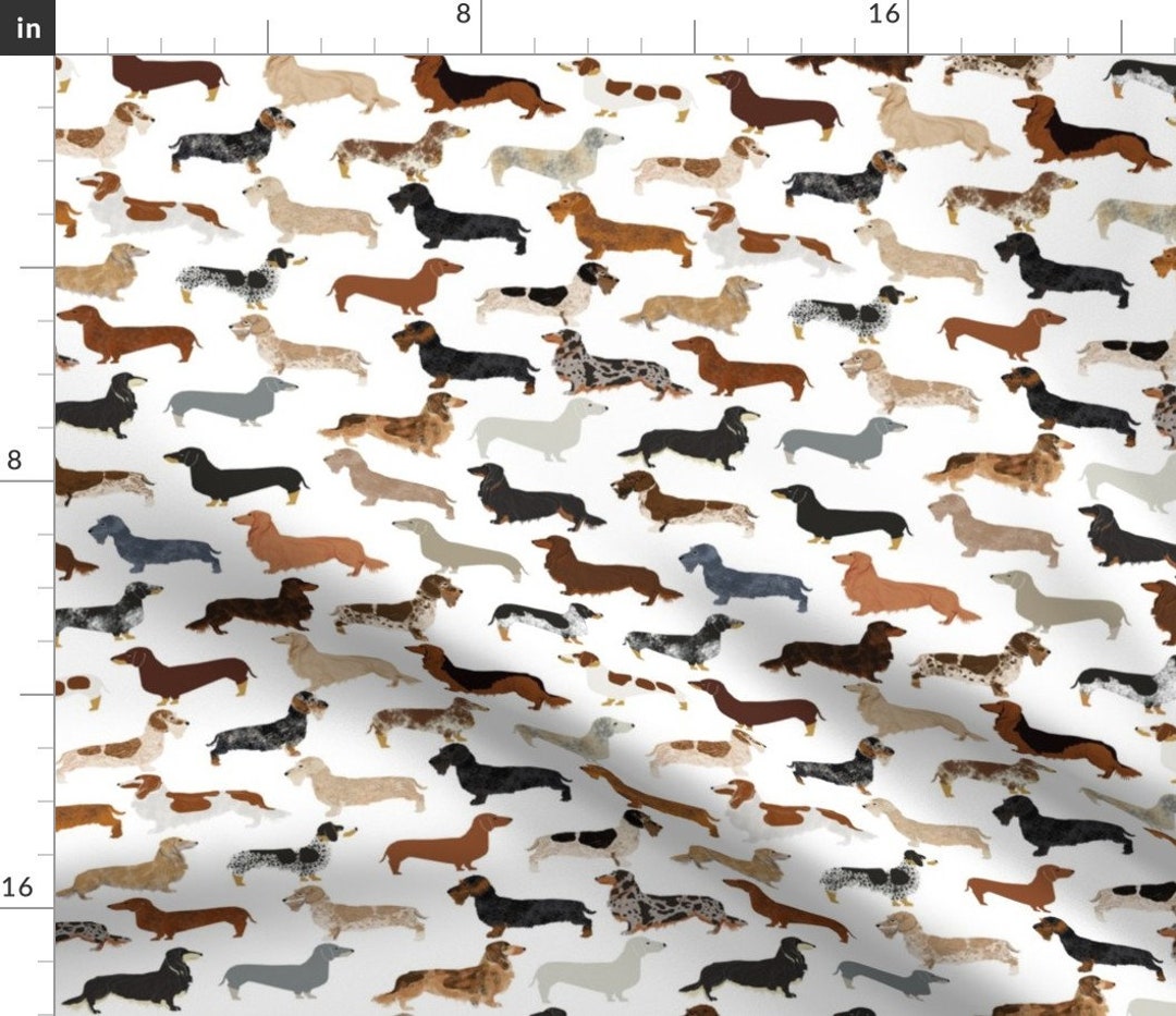 Dachshunds Fabric Smooth Wire Haired Long Haired Dachshunds Dogs Pets