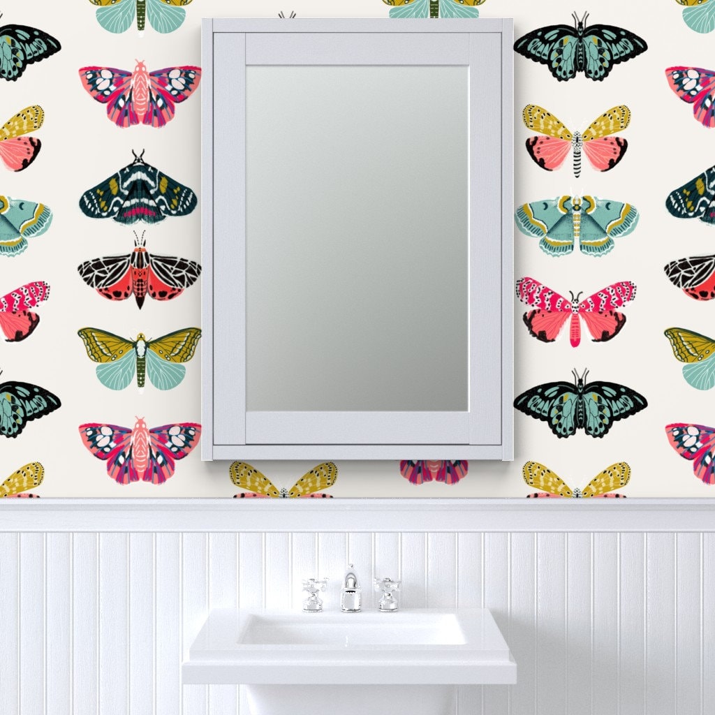 Moth Wallpaper Moths // Butterflies Moth Design by Andrea - Etsy