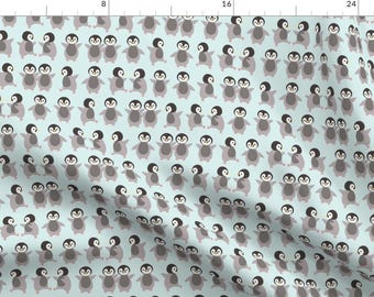 Penguin Fabric - Just Penguins By Heleenvanbuul - Penguin Modern Nursery Baby Cotton Fabric By The Yard With Spoonflower