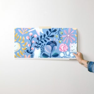 Floral Cats Wallpaper - Spring-Cats By Kostolom3000 - Blue Pink Kids Whimsical Kitten Removable Self Adhesive Wallpaper Roll by Spoonflower image 9