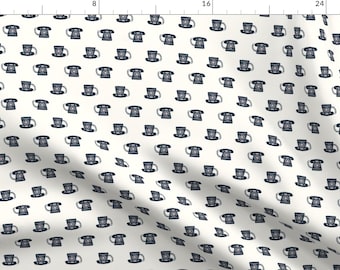 Retro Telephone Fabric - Retro Telephones By Laura May Designs - Retro Telephone Cotton Fabric By The Yard With Spoonflower