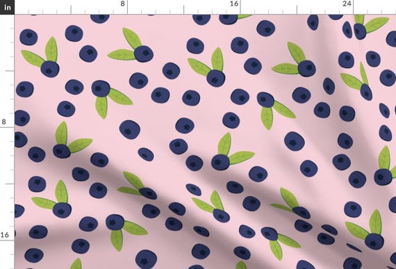 Blueberry Pink Abstract Fruit Berries Fabric - Blueberry Jam By Natalee Wegmann - Blueberry Cotton Fabric By The Yard With Spoonflower
