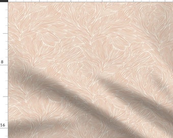 Abstract Decorative Fabric - Cozy Texture In Blush by evamatise - Terra Cotta Simple Neutral Shapes Fabric by the Yard by Spoonflower