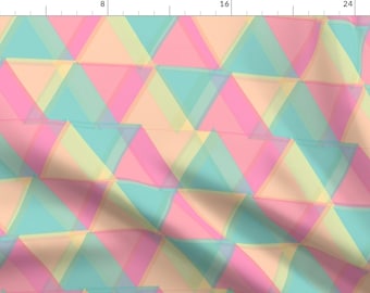 Geometric Triangle Fabric - ∆∆∆ Triangles [Big] By Lydia_Meiying - Colorful Abstract Triangle Cotton Fabric By The Yard With Spoonflower