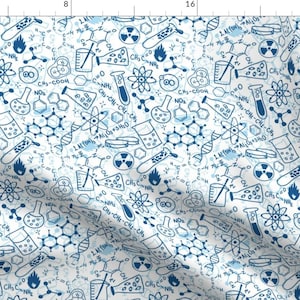 Chemistry Class Fabric - Chemistry By Sandityche - Chemistry School Science Scientist Atomic Cotton Fabric By The Yard With Spoonflower