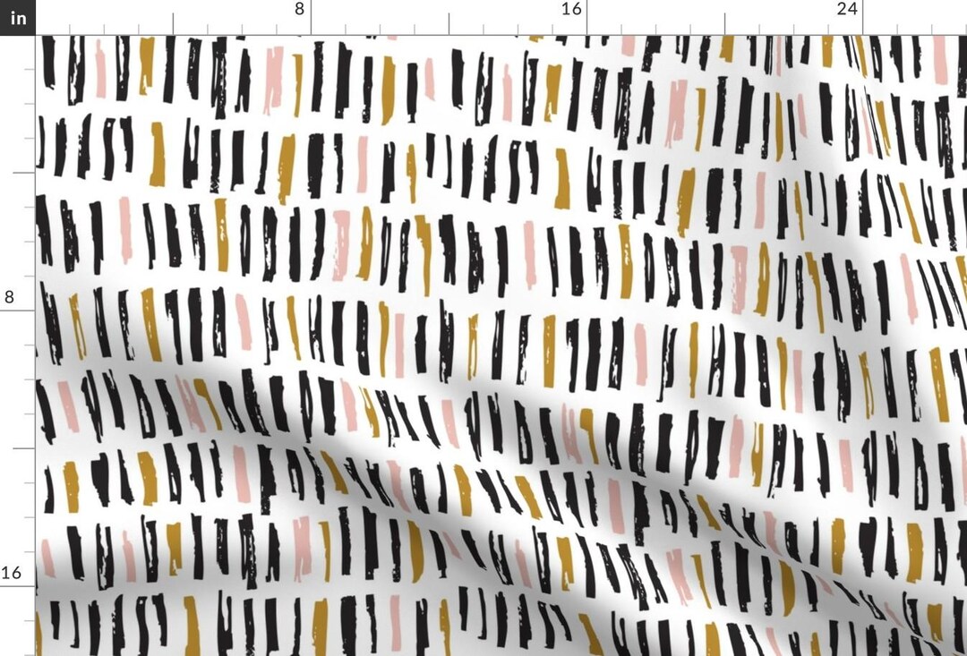Boho Fabric - Brush Pattern 3colors by Boyusya - Boho Painterly ...