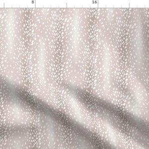 Fawn Fabric - Gentle Fawn By Nelvis Valenzuela - Beige Brown Neutral Animal Hide Deer Axis Baby Cotton Fabric By The Yard With Spoonflower