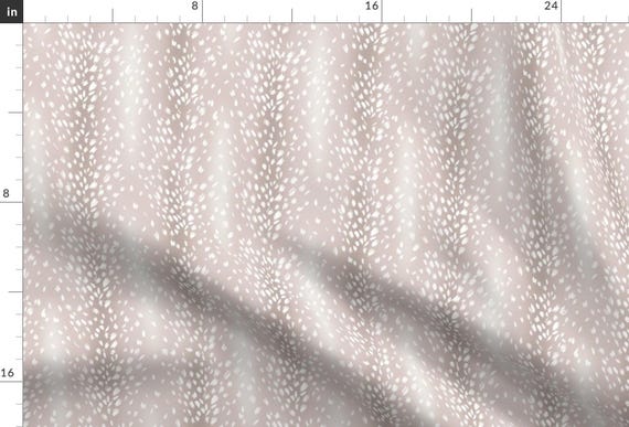 Fawn Fabric - Gentle Fawn By Nelvis Valenzuela - Beige Brown Neutral Animal Hide Deer Axis Baby Cotton Fabric By The Yard With Spoonflower