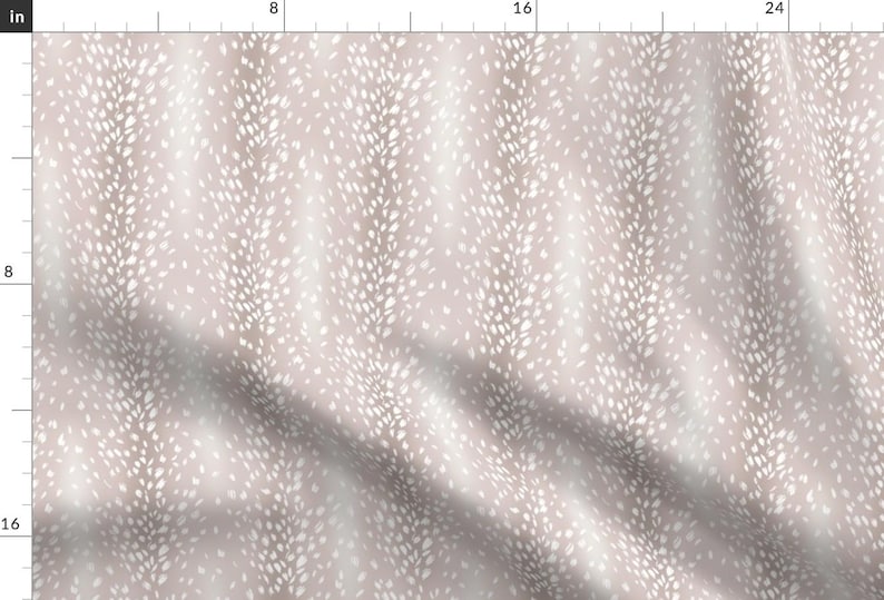 Fawn Fabric - Gentle Fawn By Nelvis Valenzuela - Beige Brown Neutral Animal Hide Deer Axis Baby Cotton Fabric By The Yard With Spoonflower image 1