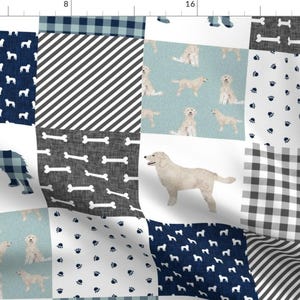 Doodle Fabric - Doodle Pet Quilt Cheater Quilts Wholecloth Dog Fabric By Petfriendly - Doodle Cotton Fabric By The Yard With Spoonflower