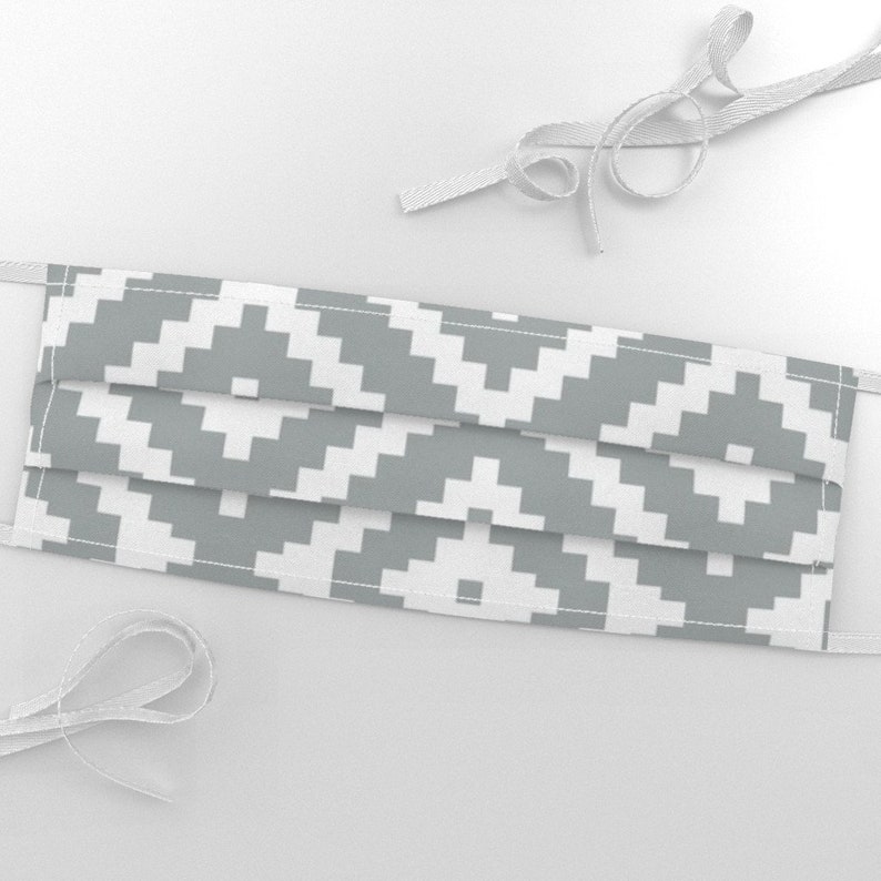 Aztec Fabric Aztec / Grey Custom Fabric by Little Arrow | Etsy