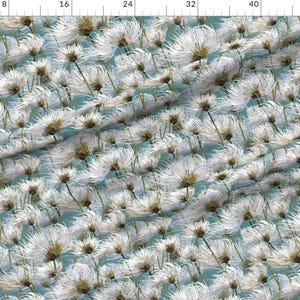 Beach Grass Fabric - Cotton Grass Dream By Southwind - Blue White Green Nature Meadow Summer Cotton Fabric By The Yard With Spoonflower image 2