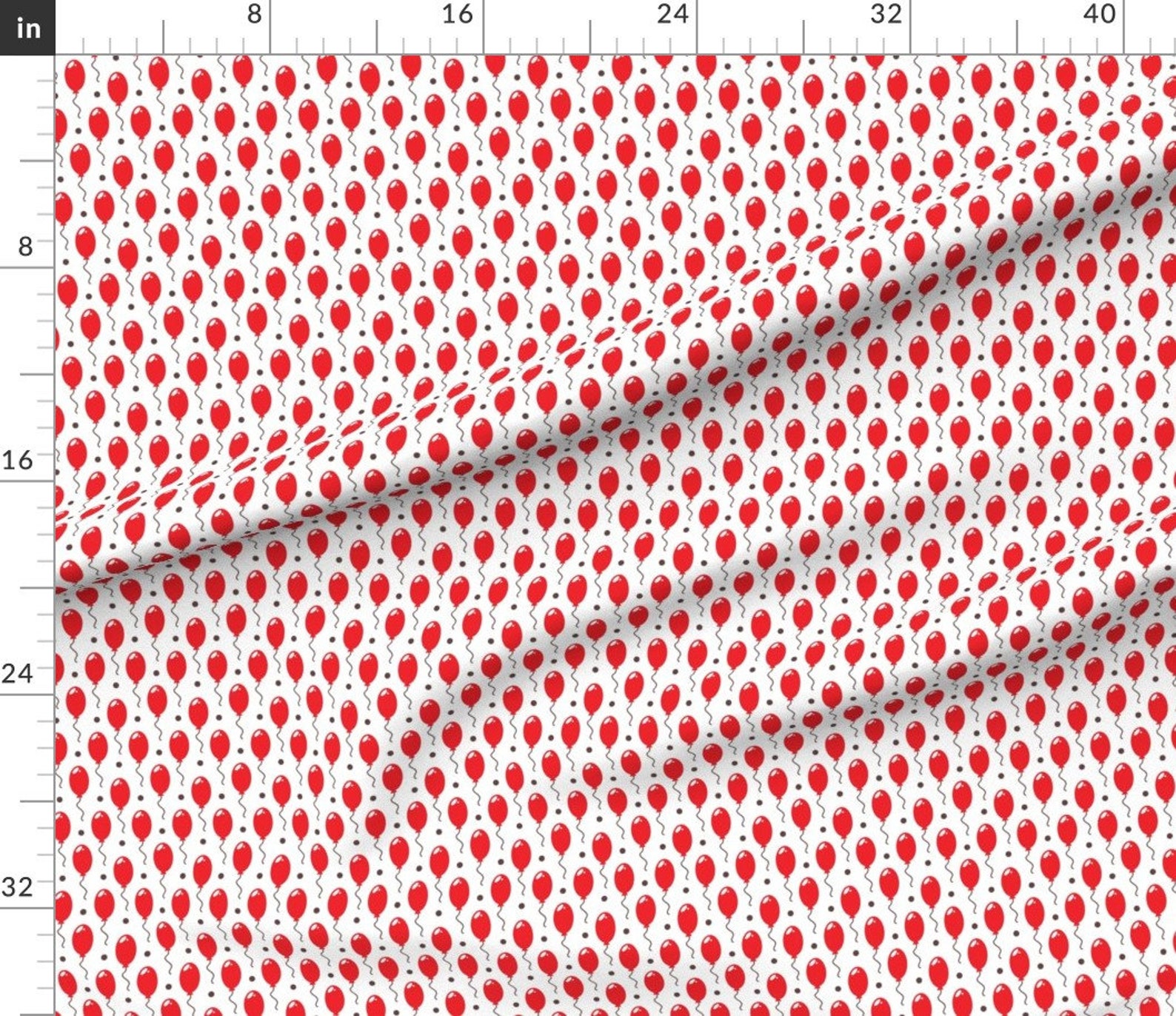 Red Balloon Fabric Balloon Pattern by Boyusya Red Balloons Etsy