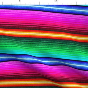 Serape Fabric - Mexican Blanket Serape Southwest Stripe - Medium Scale -Brights By Red Raspberry Design - Serape Fabric With Spoonflower