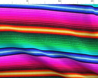 Serape Fabric - Mexican Blanket Serape Southwest Stripe - Medium Scale -Brights By Red Raspberry Design - Serape Fabric With Spoonflower